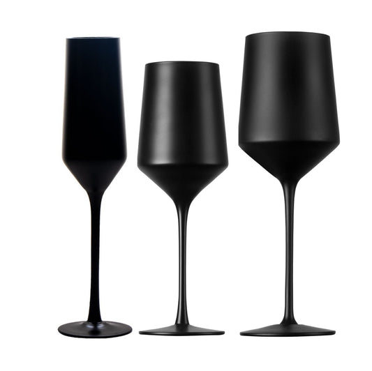Vikko Dcor Matte Black Wine Glasses
